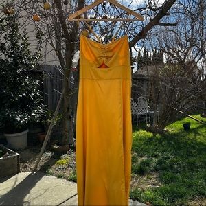 Gold Lulu Floor Length Dress